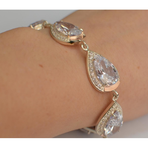 Браслет из серебра с золотом (Бр22)