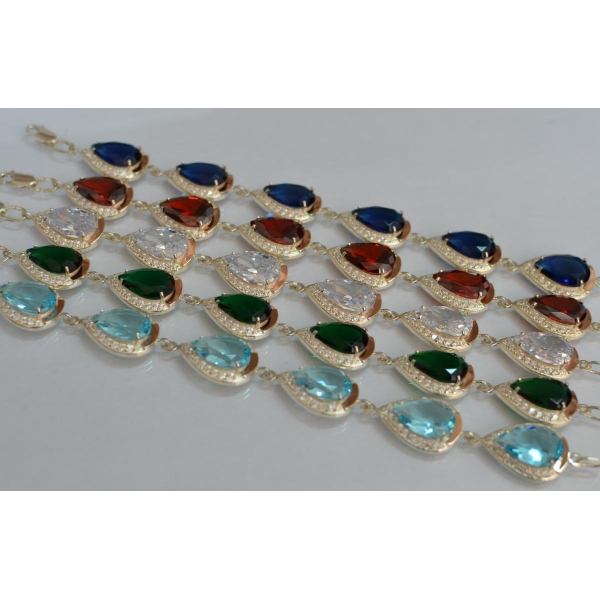 Браслет из серебра с золотом (Бр22)