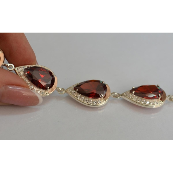 Браслет из серебра с золотом (Бр22)