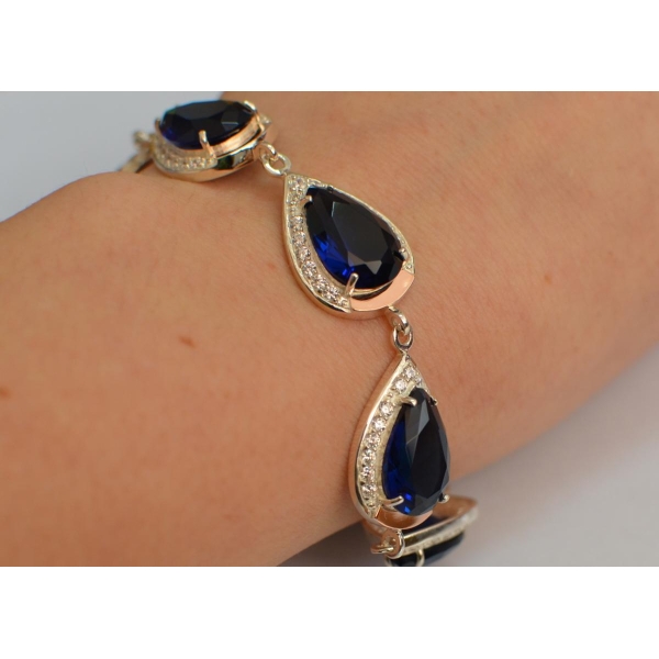 Браслет из серебра с золотом (Бр22)