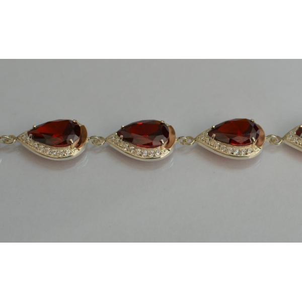 Браслет из серебра с золотом (Бр22)