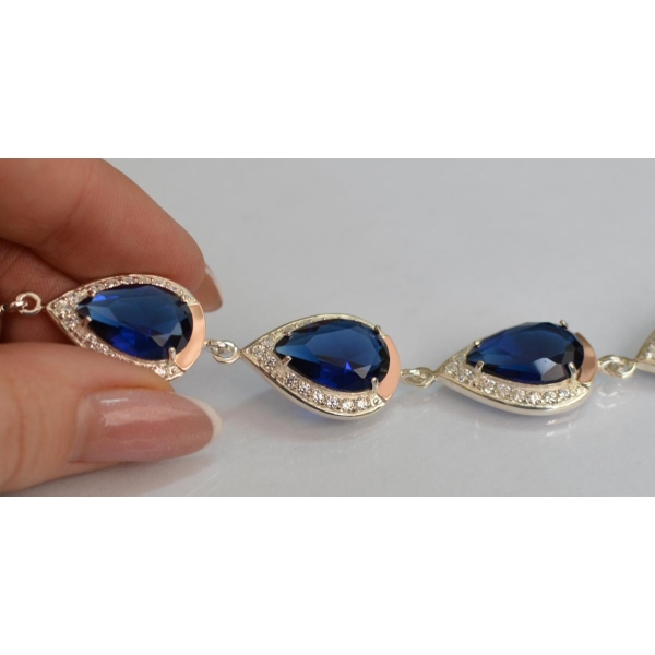 Браслет из серебра с золотом (Бр22)