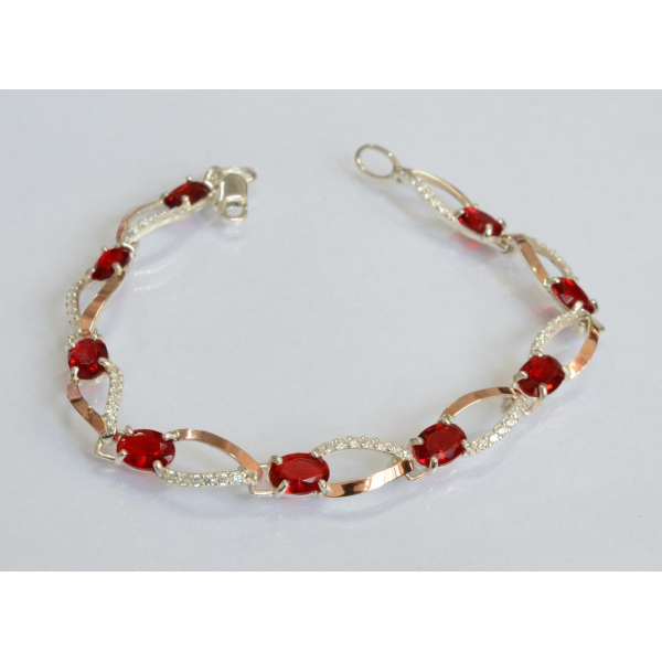 Браслет из серебра с золотом (бр26)