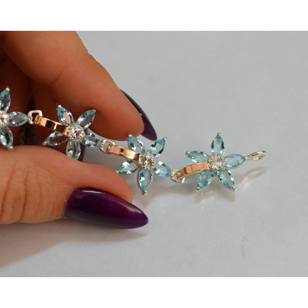 Серебряный браслет с напайками из золота (Бр3)