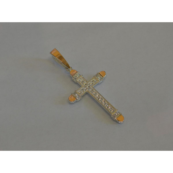 Мужской крест из серебра (к-5)