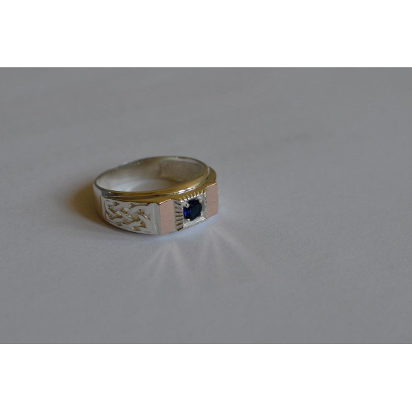 Серебряная печатка с золотыми пластинами (М 8)