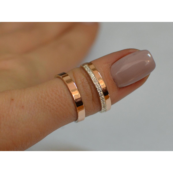 Пара серебряных обручальных колец (Обр1098к)