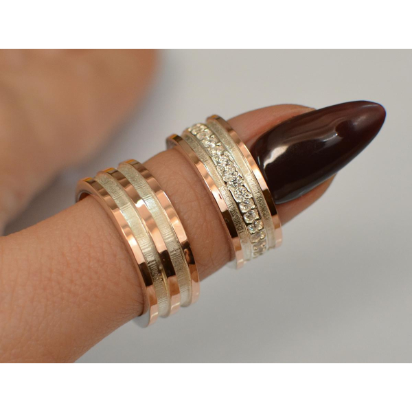 Пара обручальных колец из серебра (Обр1213)