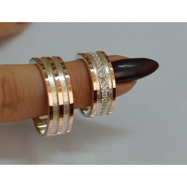 Пара обручальных колец из серебра (Обр1213)