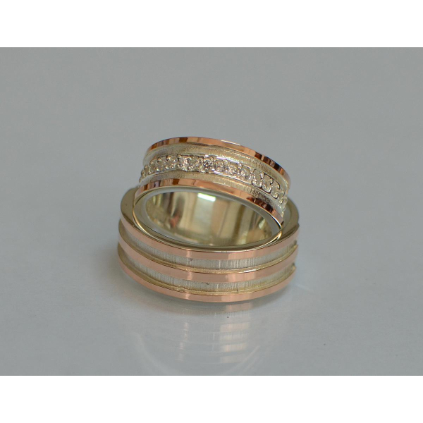 Пара обручальных колец из серебра (Обр1213)