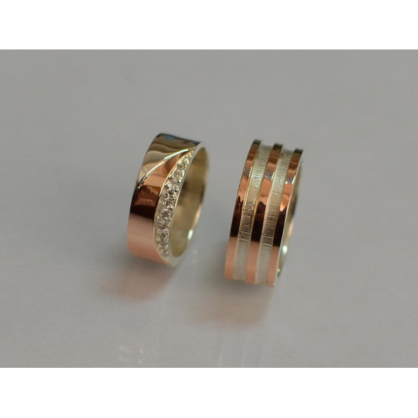 Пара обручальных колец из серебра (Обр1314)