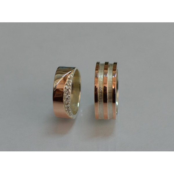 Пара обручальных колец из серебра (Обр1314)