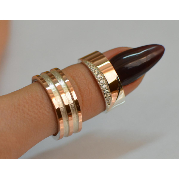 Пара обручальных колец из серебра (Обр1314)