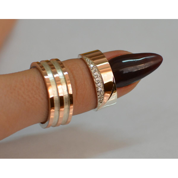 Пара обручальных колец из серебра (Обр1314)