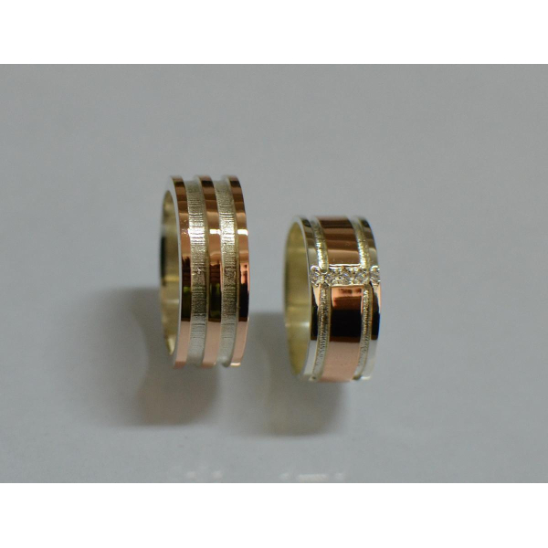 Пара серебряных обручальных колец (Обр1316)