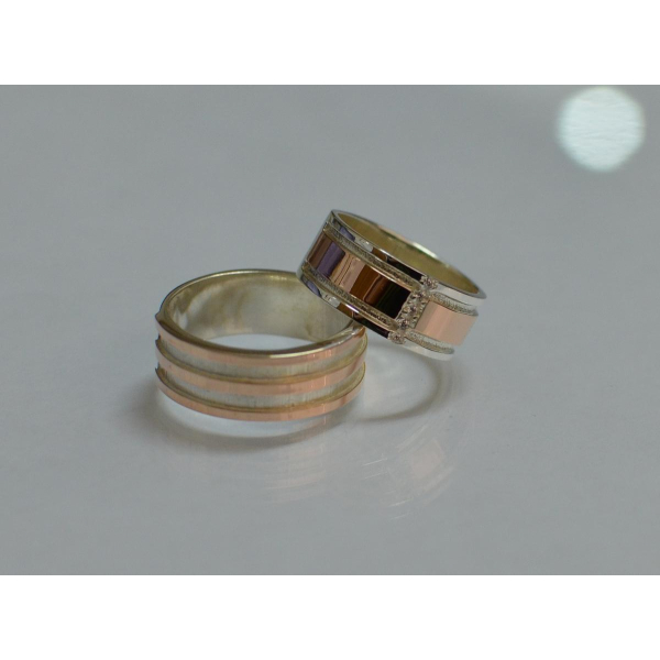 Пара серебряных обручальных колец (Обр1316)