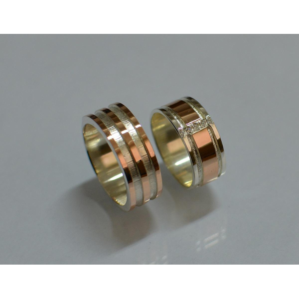 Пара серебряных обручальных колец (Обр1316)