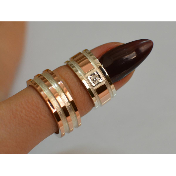 Пара обручальных колец из серебра (Обр1317)