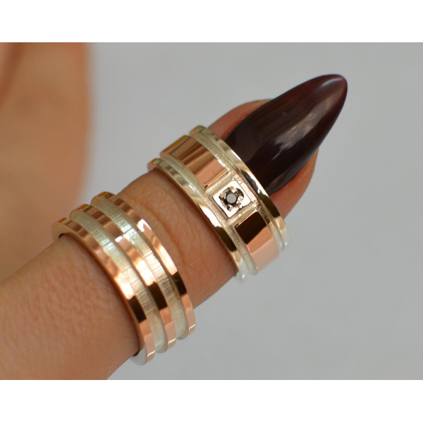 Пара обручальных колец из серебра (Обр1317)