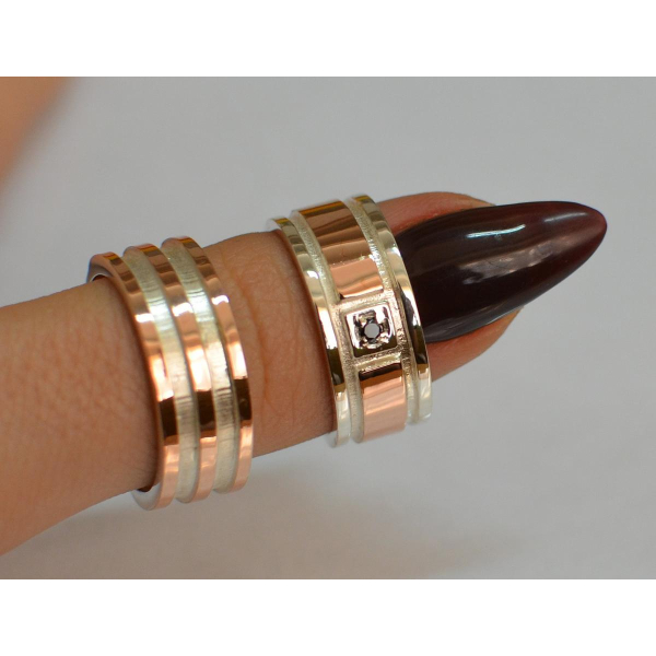 Пара обручальных колец из серебра (Обр1317)