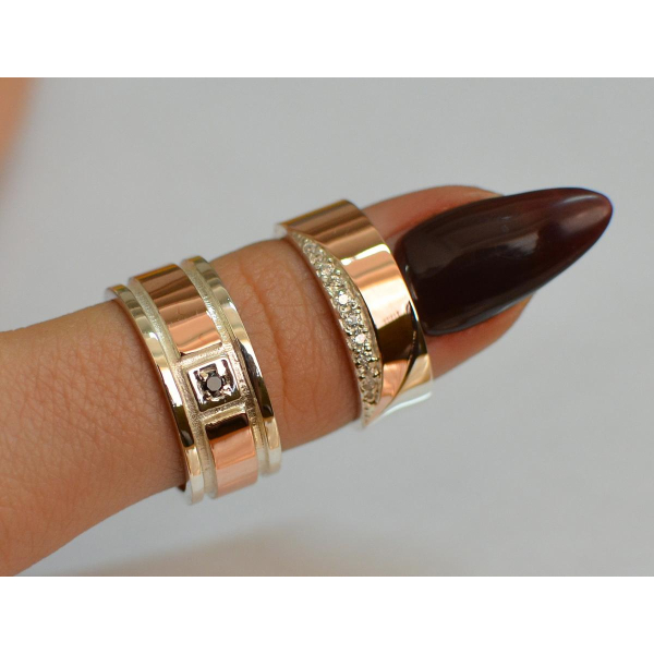 Пара обручальных колец из серебра (Обр1417)