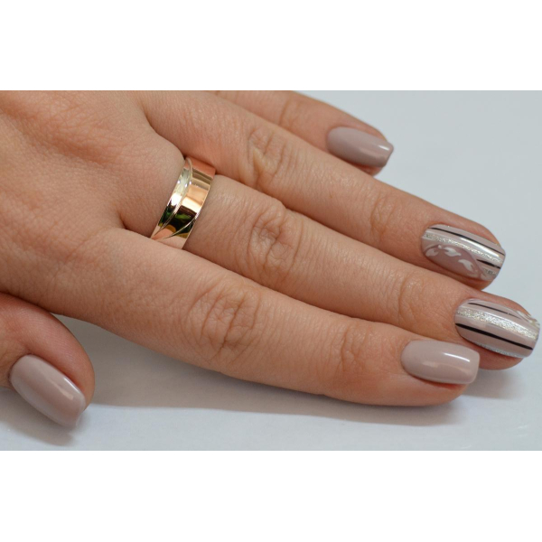 Обручальное кольцо из серебра (Обр15)