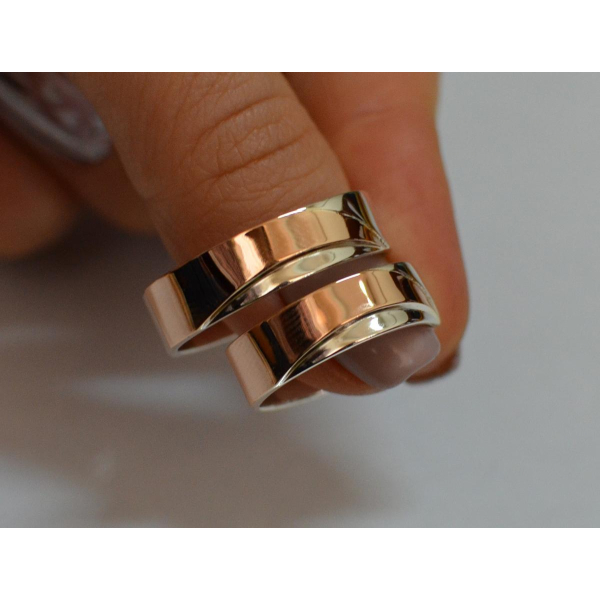 Обручальное кольцо из серебра (Обр15)