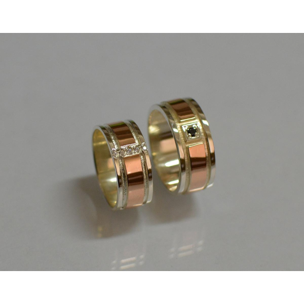 Пара обручальных колец из серебра (Обр1617)