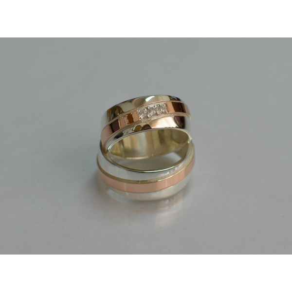 Пара серебряных обручальных колец (Обр1819)