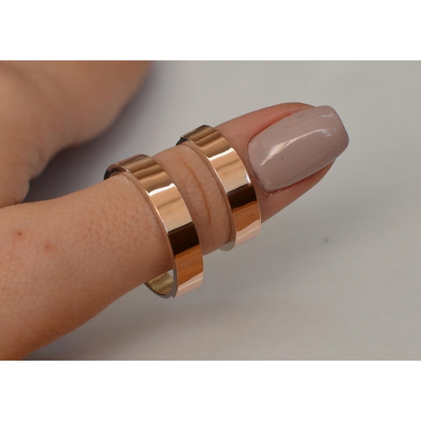 Серебряное обручальное кольцо с золотыми напайками, цена за одно кольцо (ОБР2)