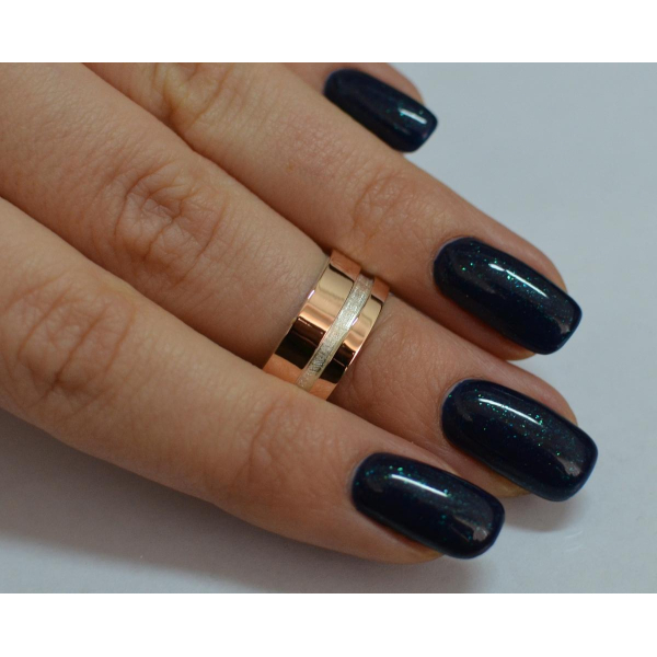 Срібна обручка з золотом (Обр20)