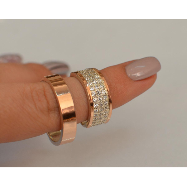 Пара серебряных обручальных колец (Обр2014к)