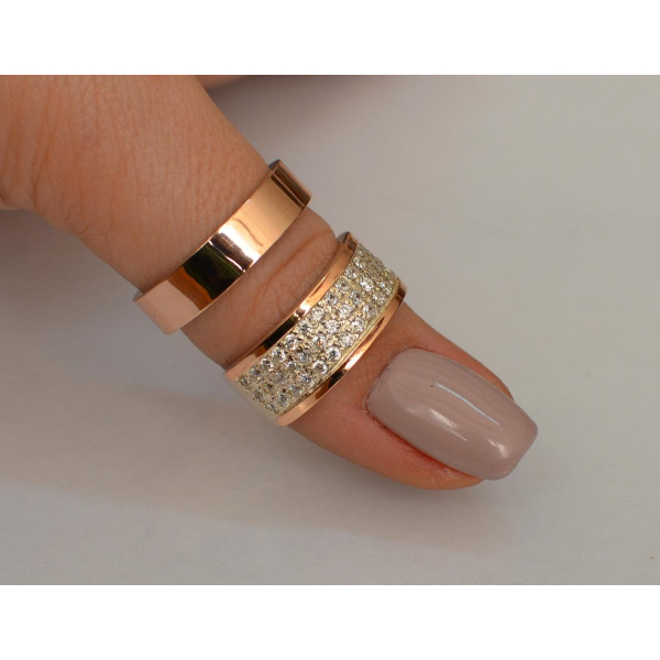 Пара серебряных обручальных колец (Обр2014к)