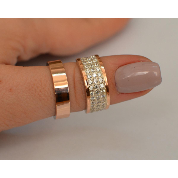 Пара серебряных обручальных колец (Обр2014к)