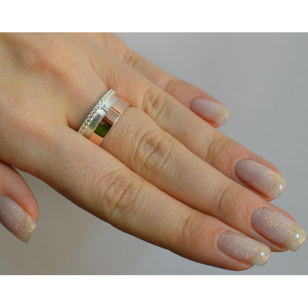 Обручальное кольцо из серебра (Обр21)