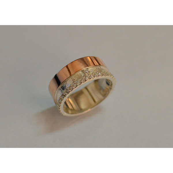 Обручальное кольцо из серебра (Обр21)