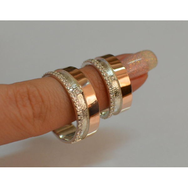 Обручальное кольцо из серебра (Обр21)