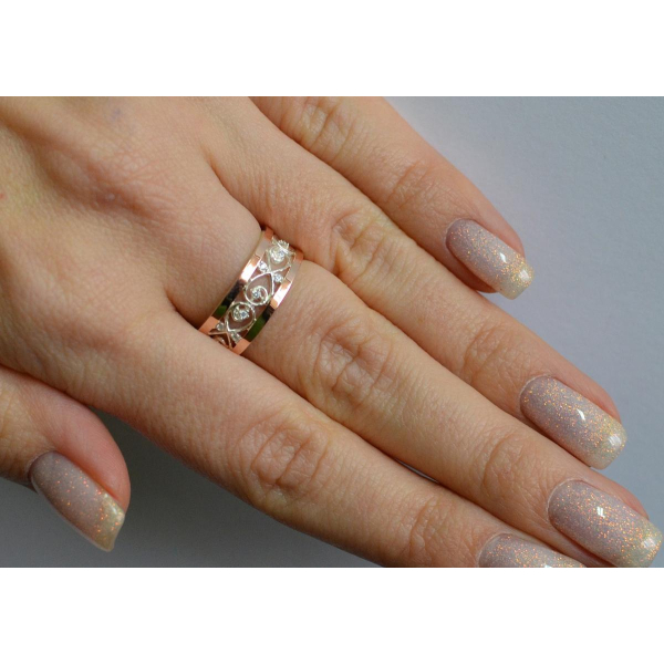 Обручальное кольцо из серебра (Обр26)