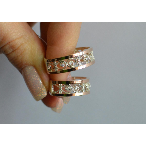 Обручальное кольцо из серебра (Обр26)