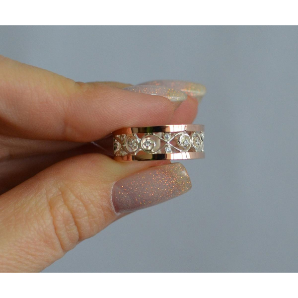 Обручальное кольцо из серебра (Обр26)