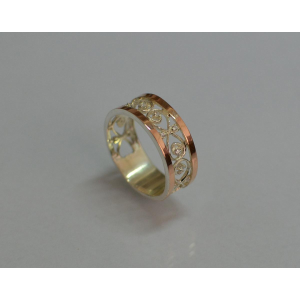 Обручальное кольцо из серебра (Обр26)