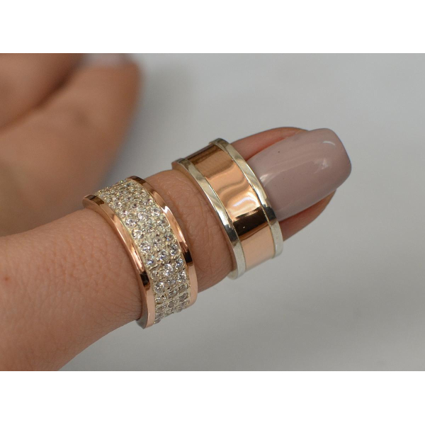 Пара обручальных колец из серебра (Обр3014к)