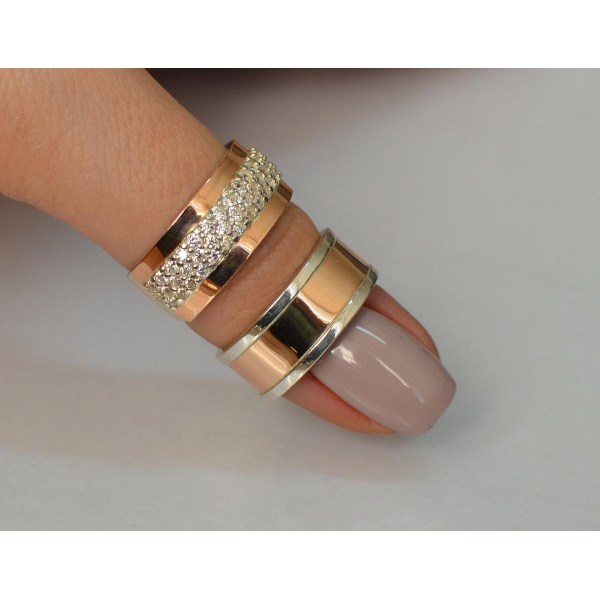 Пара обручальных колец из серебра (Обр3029к)