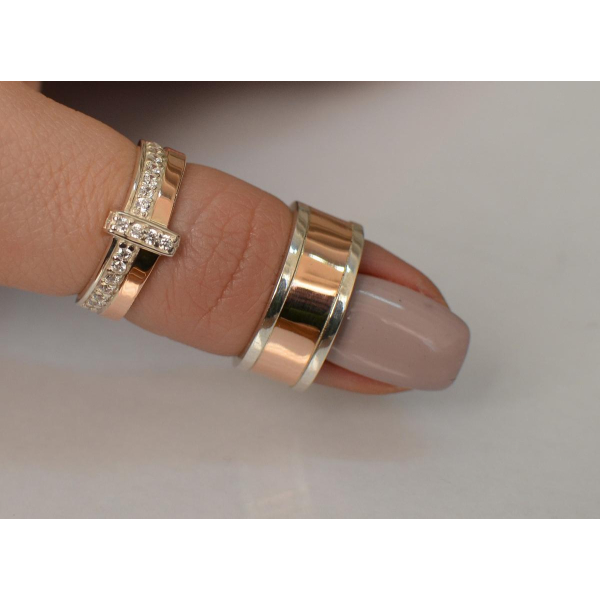 Пара обручальных колец из серебра (Обр3101к)