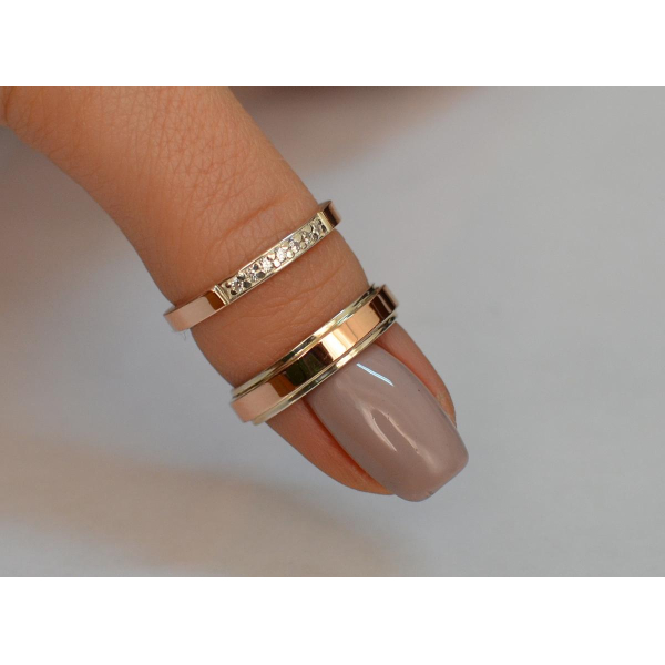 Пара обручальных колец из серебра (Обр4052к)