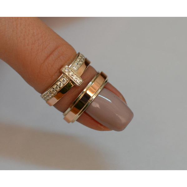 Пара обручальных колец из серебра (Обр4101к)