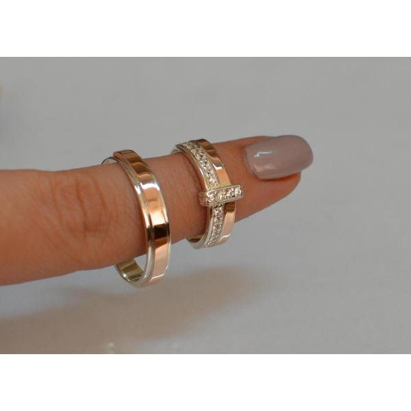 Пара обручальных колец из серебра (Обр4101к)