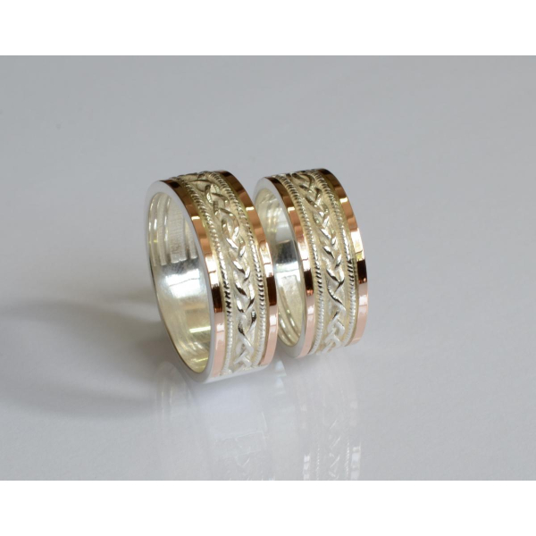 Обручальное кольцо из серебра (Обр43)