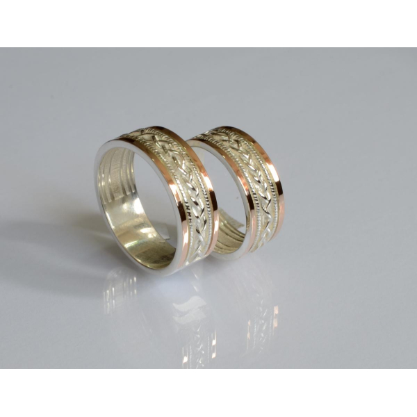 Обручальное кольцо из серебра (Обр43)