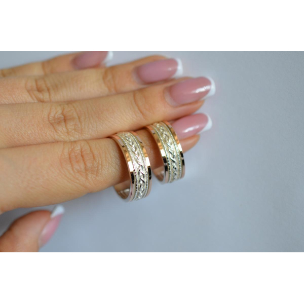 Обручальное кольцо из серебра (Обр43)